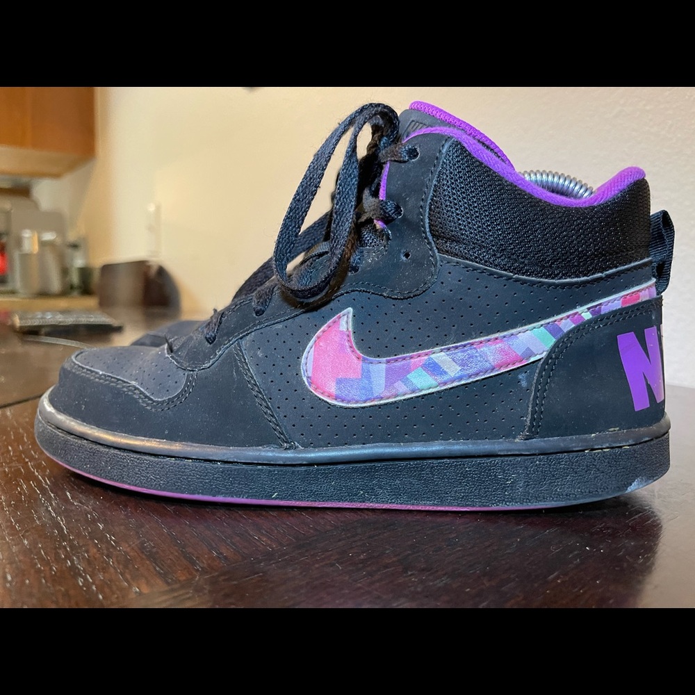 NIKE 845103-001 DUNK HIGH TOP PURPLE MULTICOLOR SZ YOUTH 5 EU 37.5 WOMEN'S 7